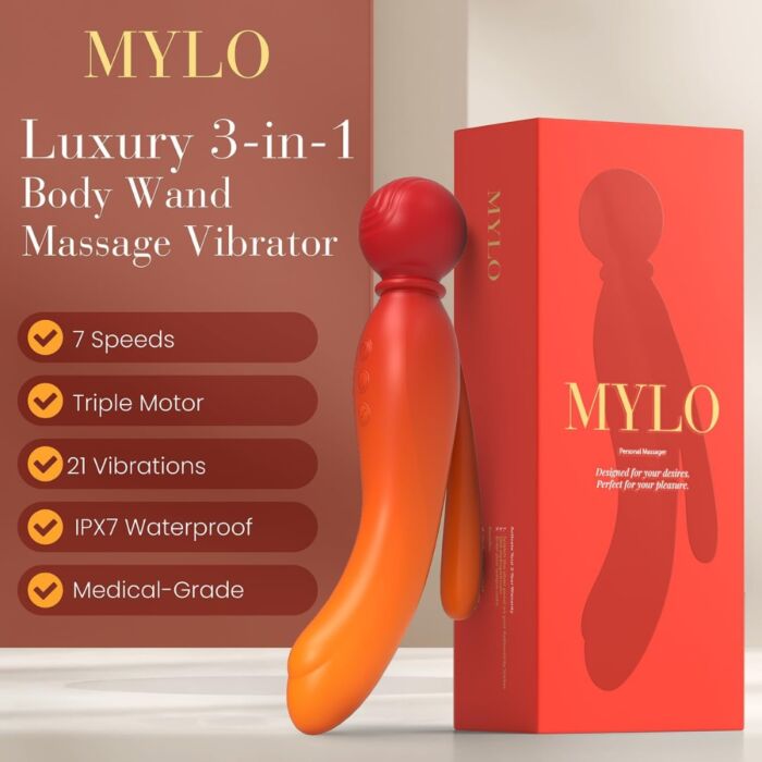Vibrátor MYLO 3-in-1 s výkonným masážnym účinkom Vibrátor MYLO 3-in-1 s výkonným masážnym účinkom