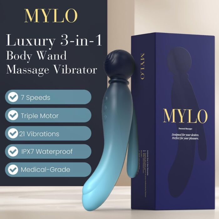 Vibrátor MYLO 3-in-1 Body Wand Massager Vibrátor MYLO 3-in-1 Body Wand Massager