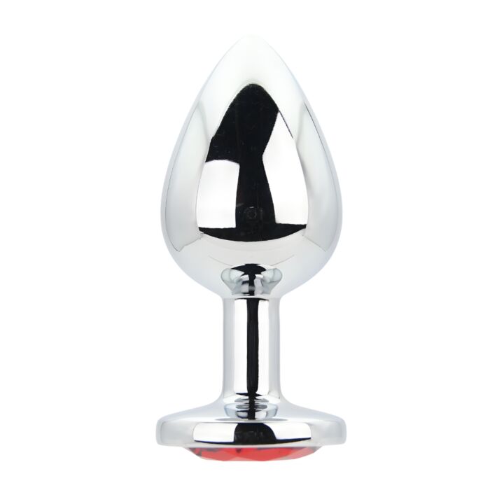Analny plug Toosh Silver Metal Large s červeným kameňom Analny plug Toosh Silver Metal Large s červeným kameňom