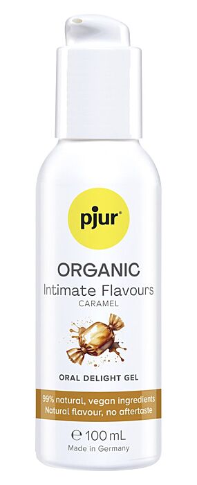 Ochutený intímny gél Pjur ORGANIC Intimate Flavours Caramel
