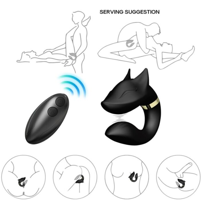 ARMONY - FOX VIBRATOR FOR COUPLES REMOTE CONTROL BLACK ARMONY - FOX VIBRATOR FOR COUPLES REMOTE CONTROL BLACK