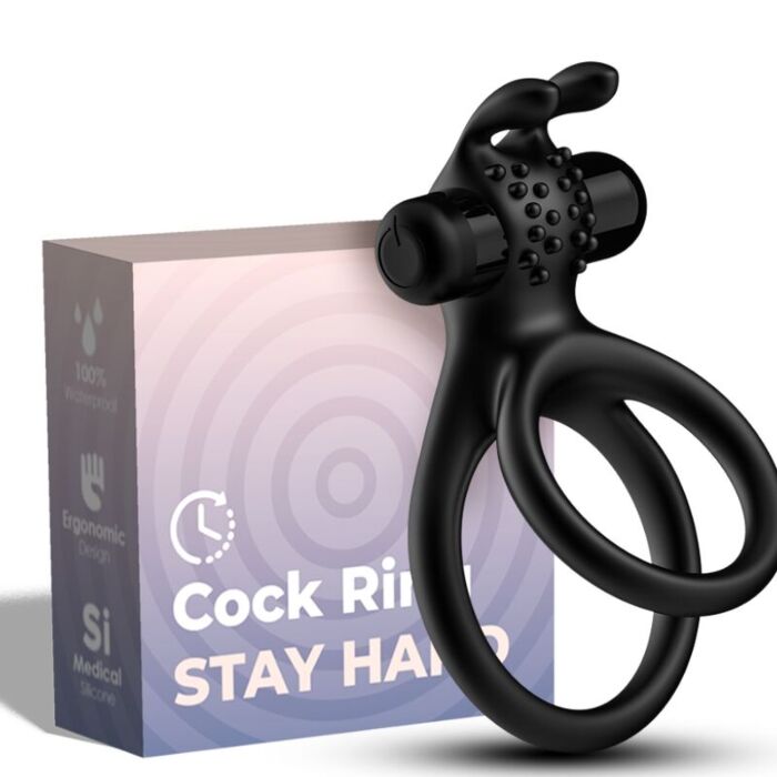 ARMONY - TRAVELER DOUBLE VIBRATOR RING FOR COUPLES RABBIT BLACK ARMONY - TRAVELER DOUBLE VIBRATOR RING FOR COUPLES RABBIT BLACK