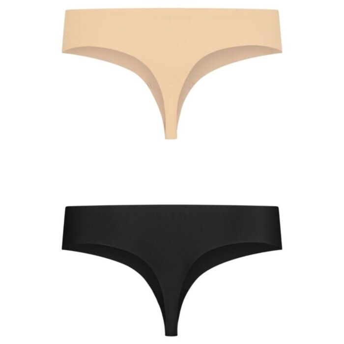 BYE-BRA - INVISIBLE THONG 2 PACK BEIGE & BLACK SIZE XL BYE-BRA - INVISIBLE THONG 2 PACK BEIGE & BLACK SIZE XL