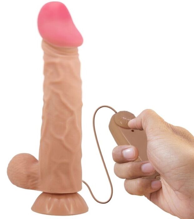 Realistické dildo s posuvnou kožou a ovládačom Pretty Love Sliding Skin