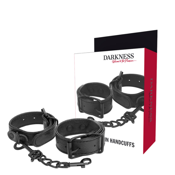 DARKNESS - WIDE THIN TEXTURED HANDCUFFS DARKNESS - WIDE THIN TEXTURED HANDCUFFS