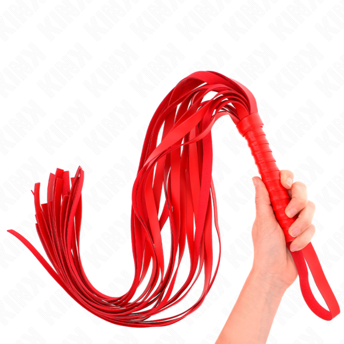 KINK - RED SHORT HANDLE LONG TAIL WHIP 70 CM KINK - RED SHORT HANDLE LONG TAIL WHIP 70 CM