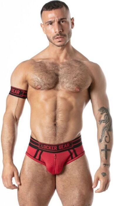 Jocksy LOCKER GEAR SPORT MESH JOCK BRIEF červené L