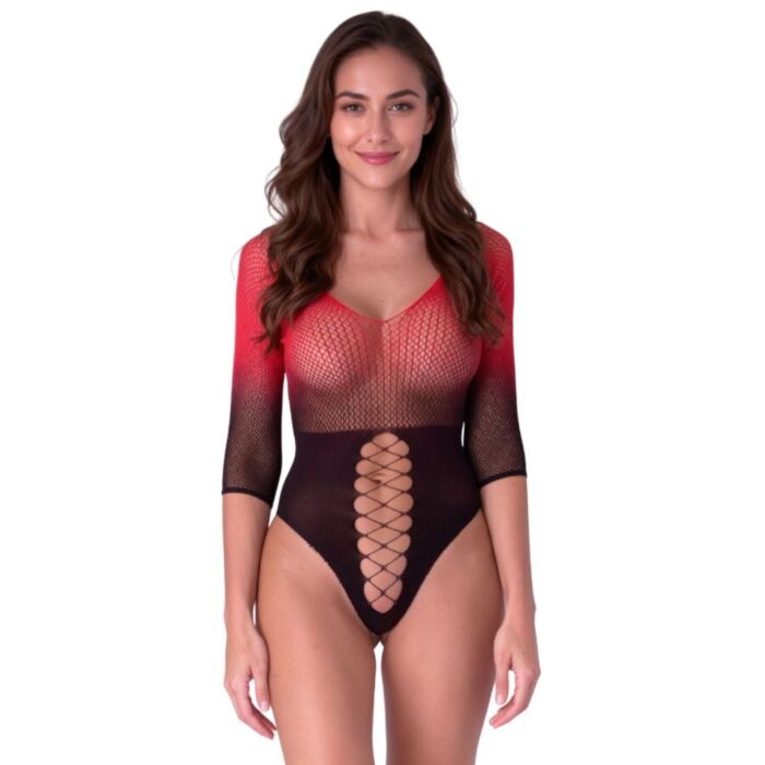 PASSION - BS118 BLACK AND RED MESH BODYSTOCKING PASSION - BS118 BLACK AND RED MESH BODYSTOCKING