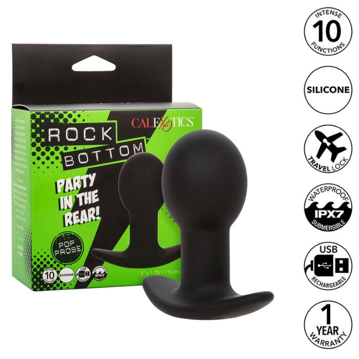 Plug Anal CALEXOTICS Rock Bottom s 10 vibráciami