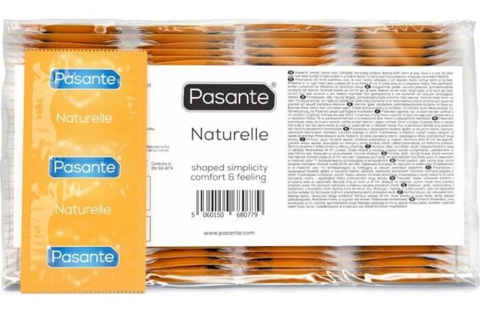 Kondómy Pasante Naturelle 144 kusov s kónickou formou