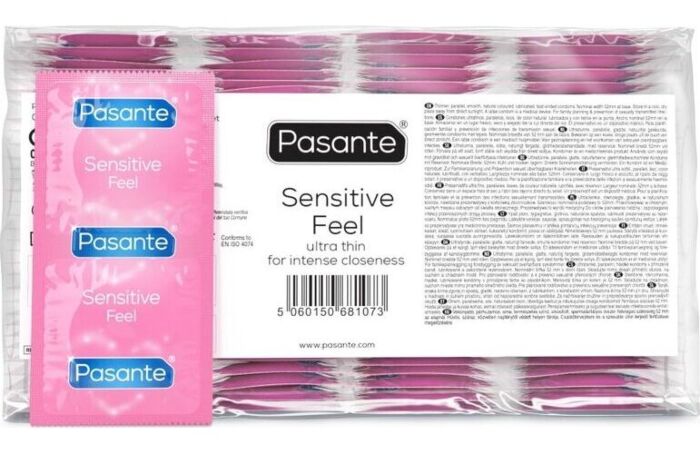 Kondómy Pasante Sensitive 144 kusov s ultra tenkým dizajnom