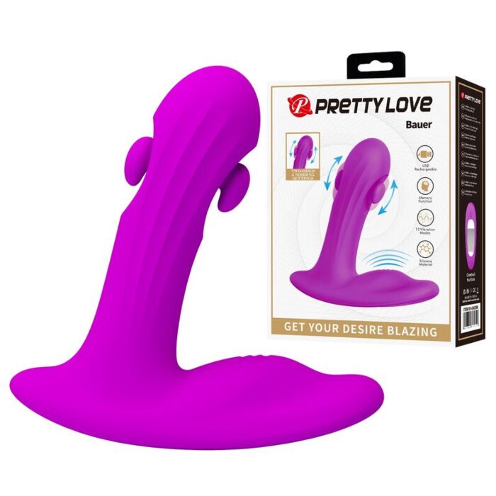 PRETTY LOVE - BAUER RECHARGEABLE PROSTATE MASSAGER 12 MODES PURPLE PRETTY LOVE - BAUER RECHARGEABLE PROSTATE MASSAGER 12 MODES PURPLE