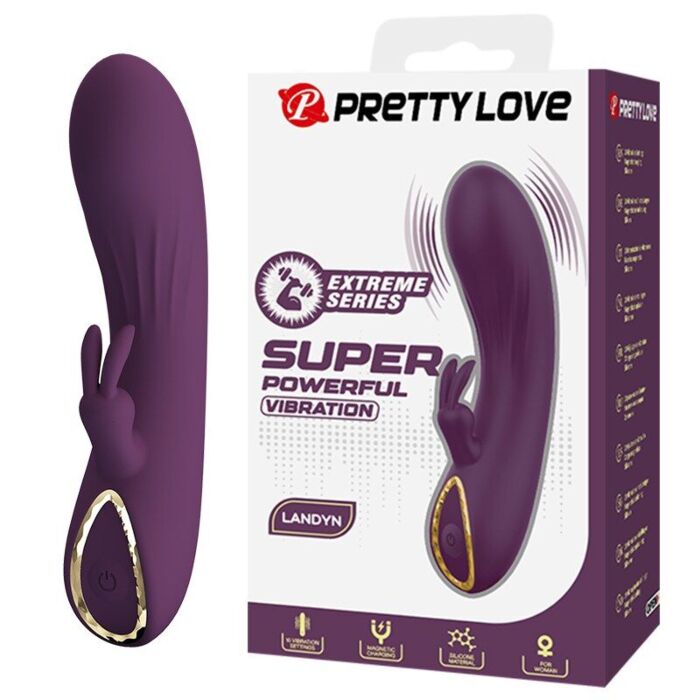 PRETTY LOVE - LANDYN RECHARGEABLE RABBIT VIBRATOR 10 FUNCTIONS PURPLE PRETTY LOVE - LANDYN RECHARGEABLE RABBIT VIBRATOR 10 FUNCTIONS PURPLE