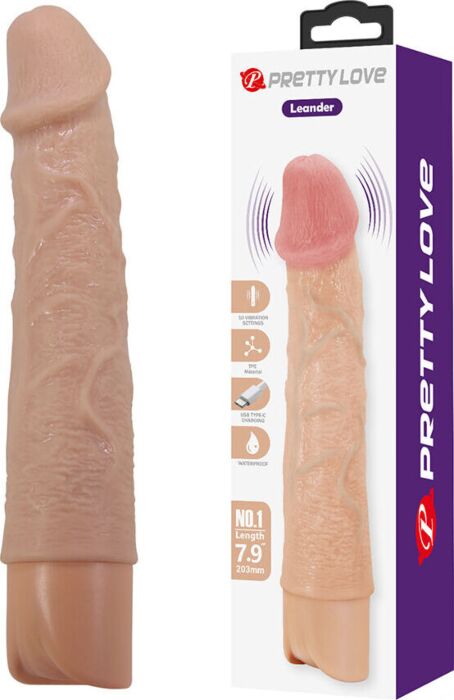 PRETTY LOVE - LEANDER VIBRADOR REALÍSTICO FLEXIBLE