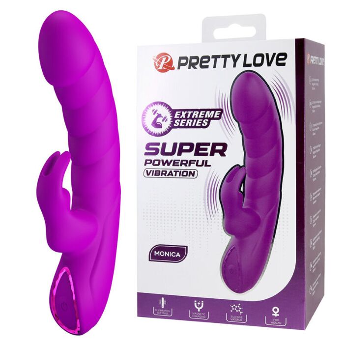 PRETTY LOVE - MONICA RECHARGEABLE DUAL STIMULATION G-SPOT AND CLITORAL VIBRATOR PURPLE PRETTY LOVE - MONICA RECHARGEABLE DUAL STIMULATION G-SPOT AND CLITORAL VIBRATOR PURPLE