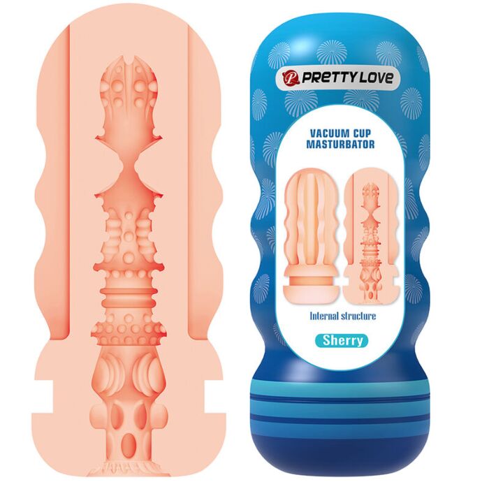 PRETTY LOVE - SHERRY VAGINA MASTURBATOR WITH SUCTION CUP AND INTERNAL TEXTURES PRETTY LOVE - SHERRY VAGINA MASTURBATOR WITH SUCTION CUP AND INTERNAL TEXTURES