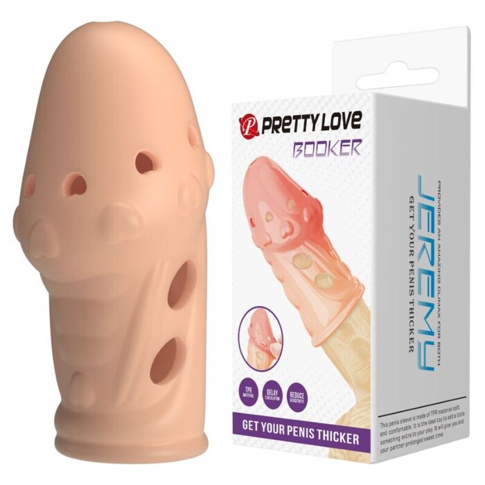 PRETTY LOVE - SOCKER TEXTURED PENIS SLEEVE NATURAL PRETTY LOVE - SOCKER TEXTURED PENIS SLEEVE NATURAL
