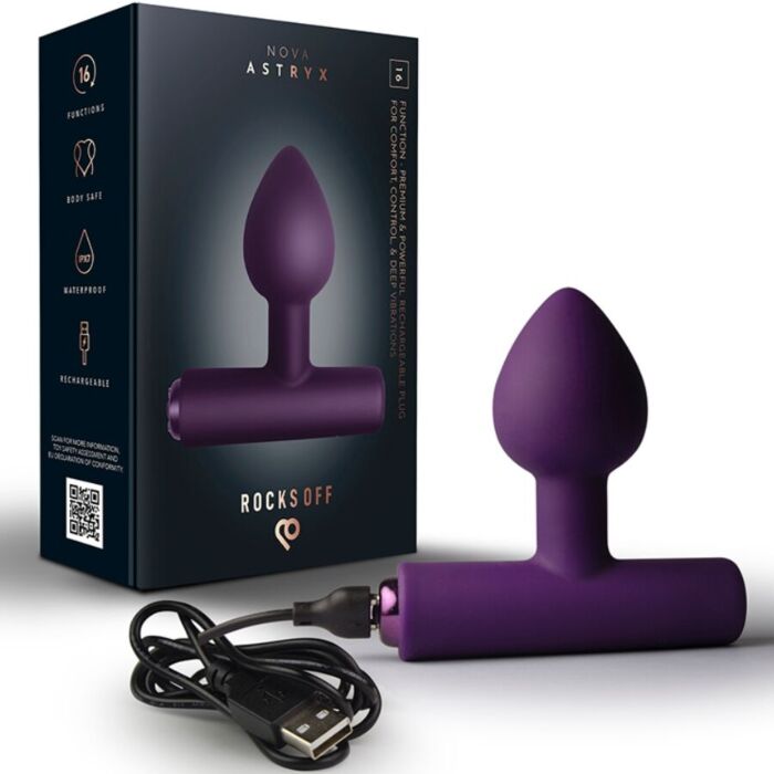 ROCKS-OFF - NOVA ASTRYX RECHARGEABLE PREMIUM & POWERFUL ANAL PLUG 16 FUNCTION PURPLE ROCKS-OFF - NOVA ASTRYX RECHARGEABLE PREMIUM & POWERFUL ANAL PLUG 16 FUNCTION PURPLE