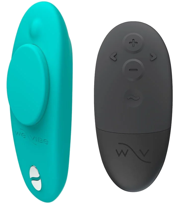 Vibrátor do nohavičiek WE-VIBE MOXIE+ AQUA s magnetickým klipom